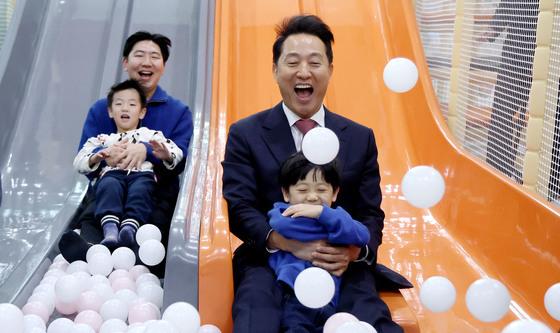 오세훈 시장, 아이와 함께