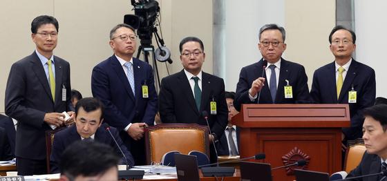 국감 출석한 5대 은행장