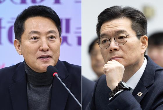 정원오 50% 오세훈 34%…정, 국힘 후보 모두에 앞선다