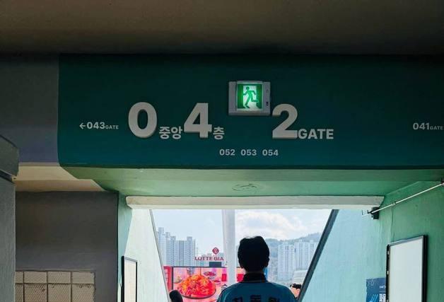 한동훈, 사직구장 깜짝 방문…일주일 만에 부산 찾아 야구 관람