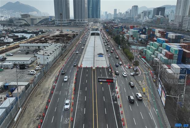 부산역 배후 '충장지하차도' 31일 오후 2시 개통