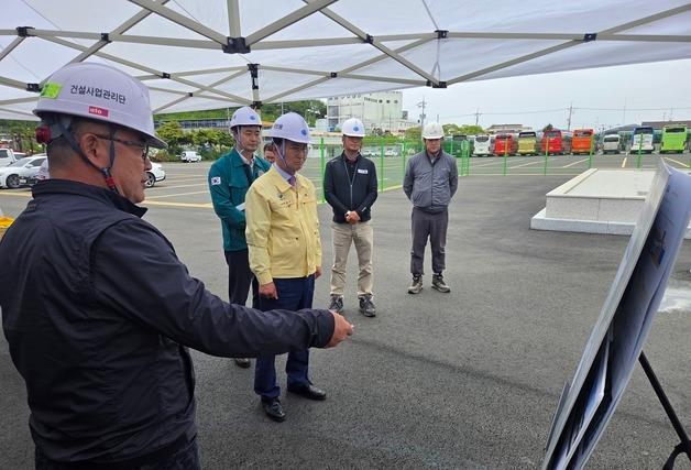 박동식 사천시장, 청널지구 우수저류시설 사업 현장 점검