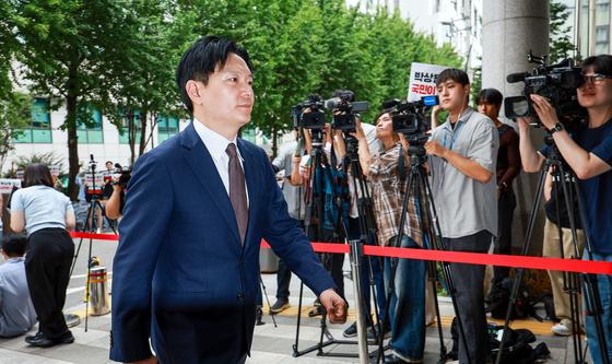 서울경찰청으로 출석하는 박상용 검사
