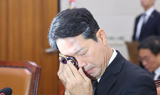 김승원 법무부 장관 후보자의 눈물