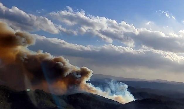 의성 비봉리 야산 화재…주민대피령